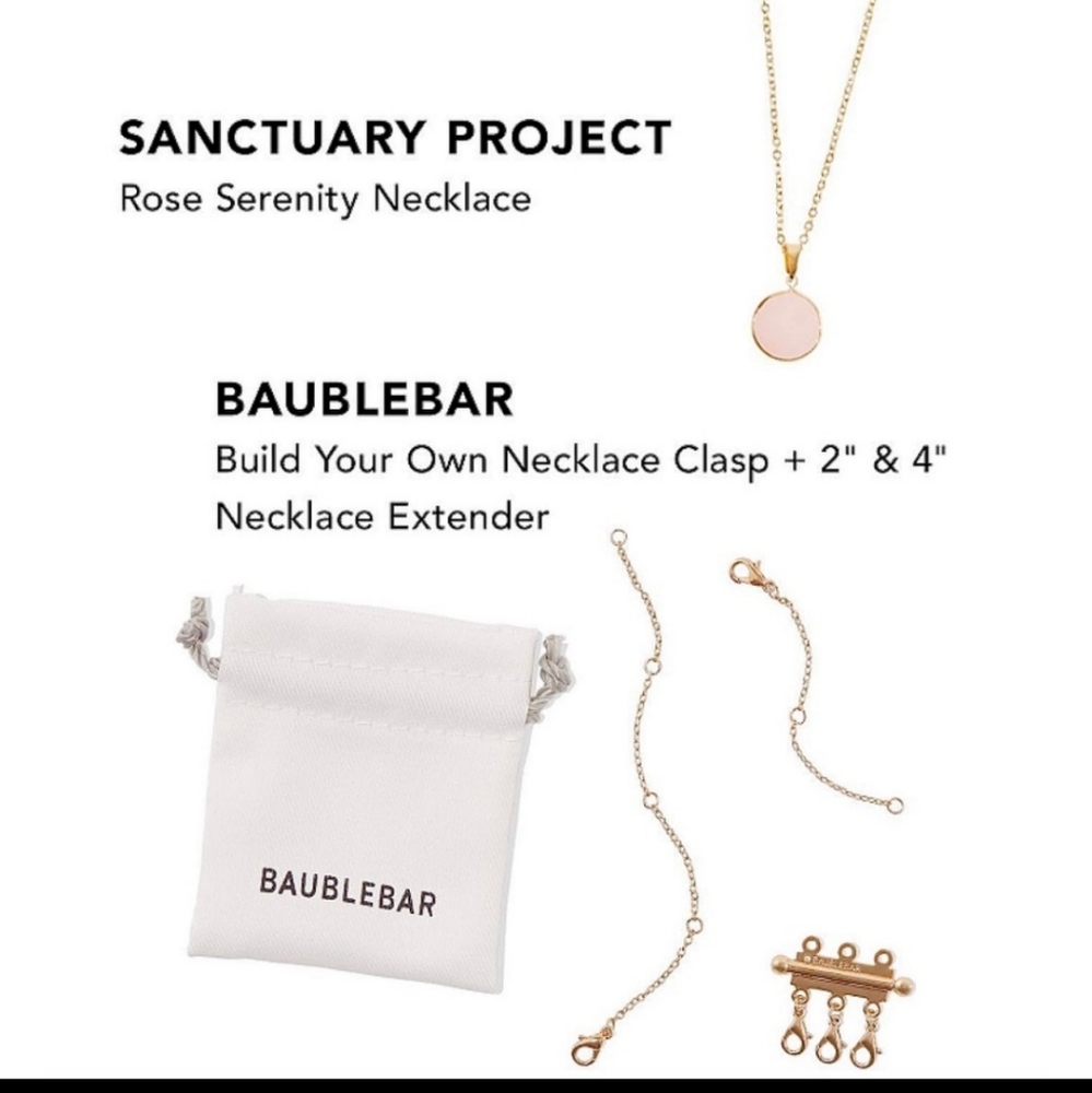 BaubleBar Sanctuary Project Rose Serenity Necklace & Build Your Own Necklace